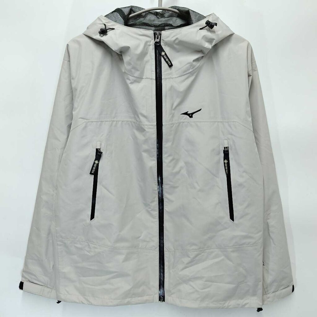 ミズノ マウンテンパーカー ゴアテックス ジャケット M グレー B2JEBW10 メンズ MIZUNO 登山 トレッキング ゴルフ GORE-TEX 収納袋付