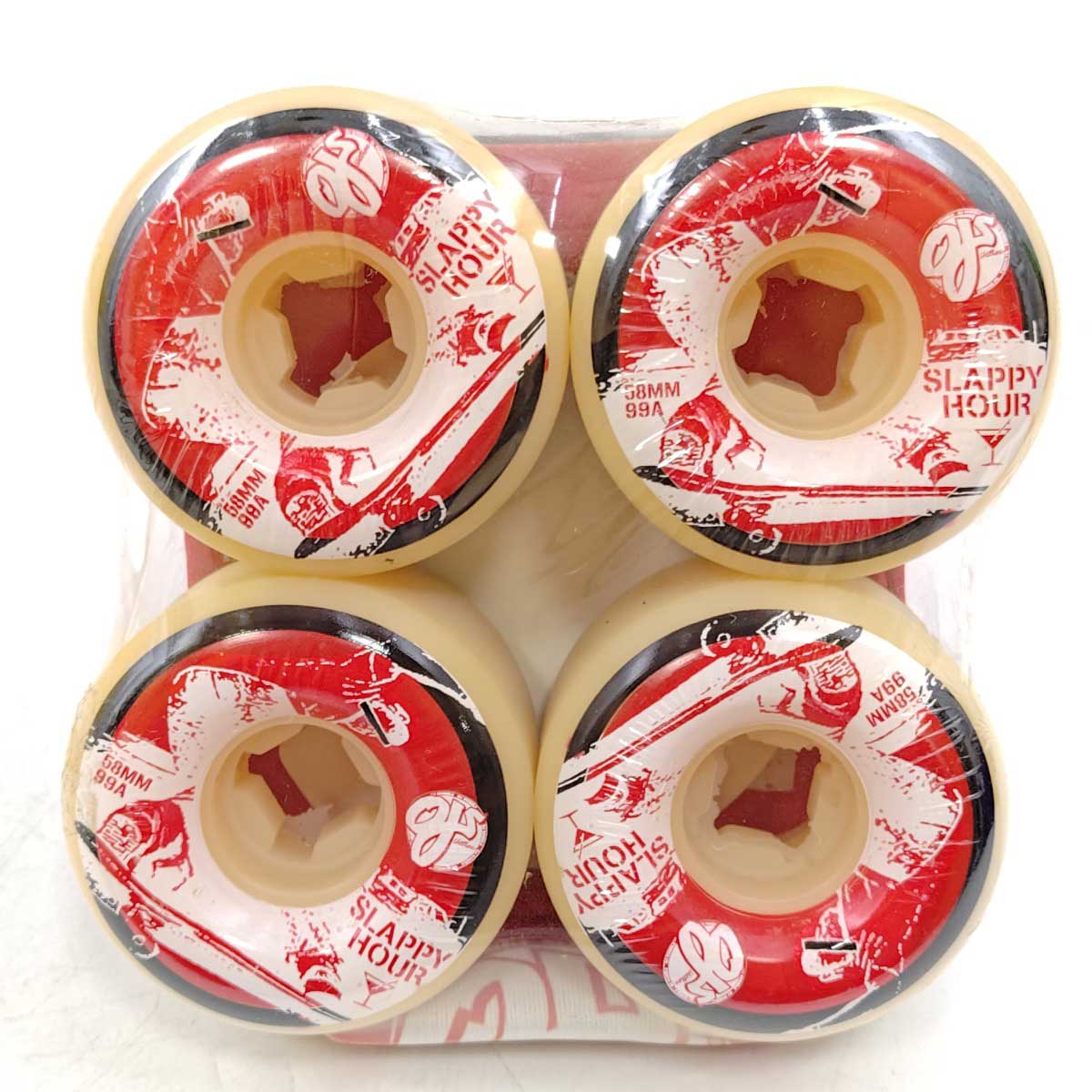 OJ WHEELS 58mm Jason Adams Slappy Hour ウィール クージー付 99a ホワイト スケートボード スケボー ジェイソン・アダムス