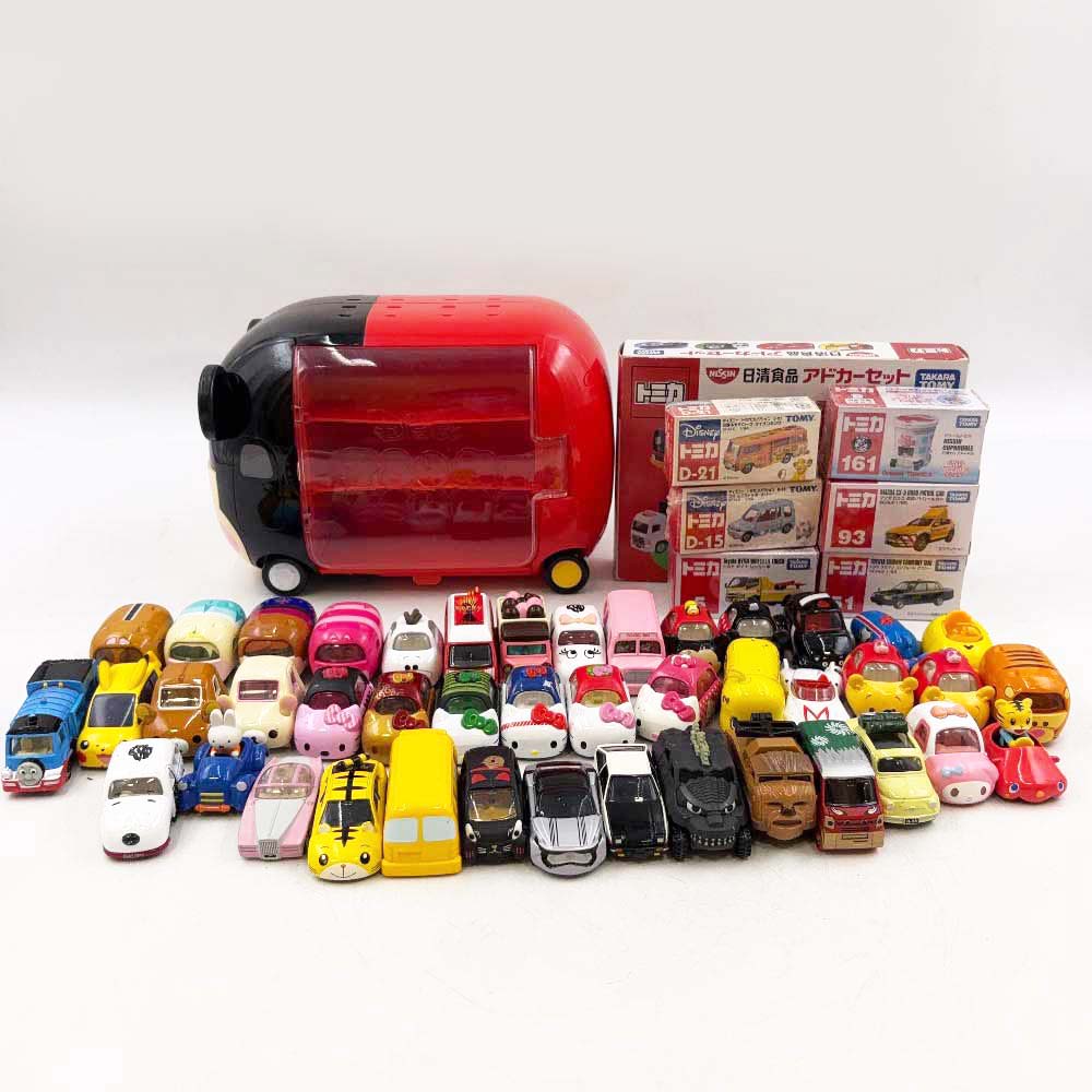 ツムツムキャリー + トミカ54台 ディズニー / 日清食品アドカーセット / リラックマ / ハローキティ ほか