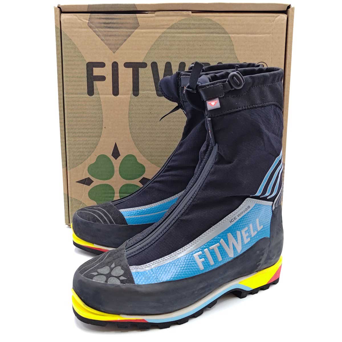 FITWELL フィットウェル ICE WINGS アイスウイングス UK8.5 ブラック/スカイブルー メンズ トレッキングシューズ 登山靴
